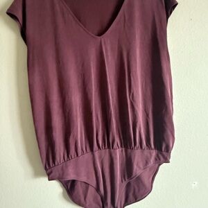 Express Burgundy Women's bodysuit